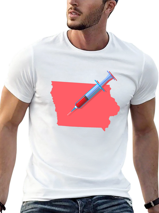 Iowa Vaccination Black T-Shirt