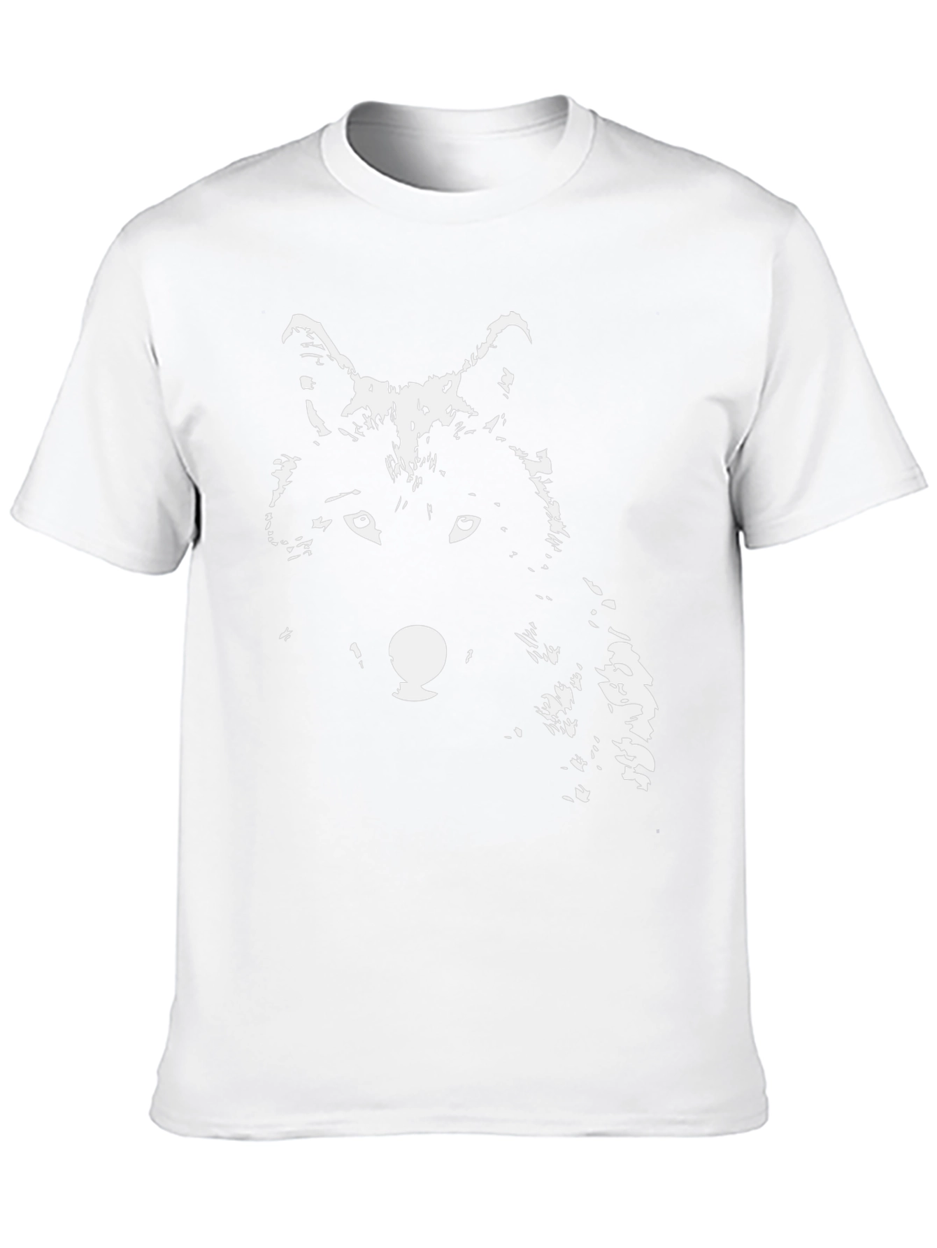 Wolf Graphic Print T-Shirt - Black