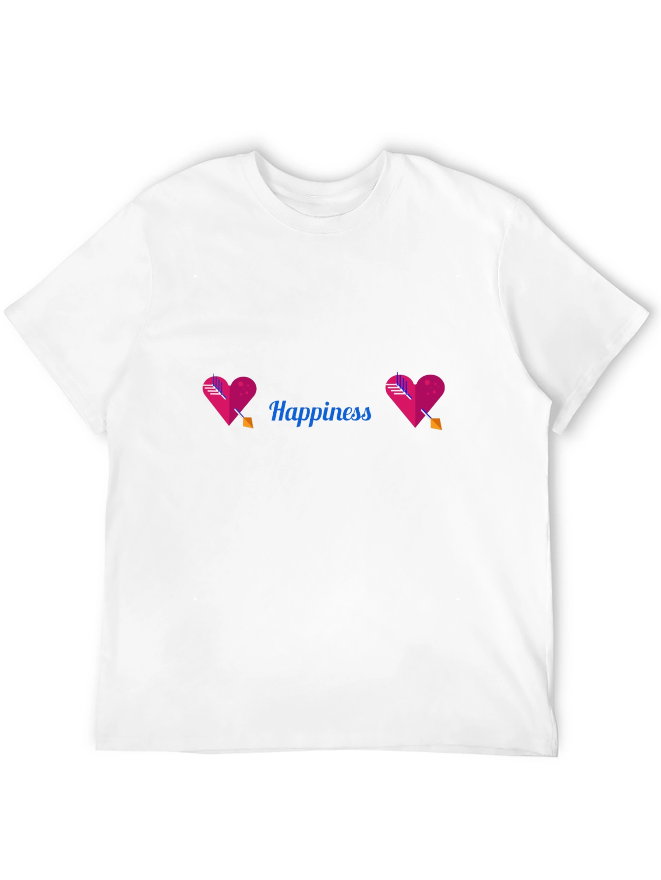 Happiness Heart Arrow Black Tee