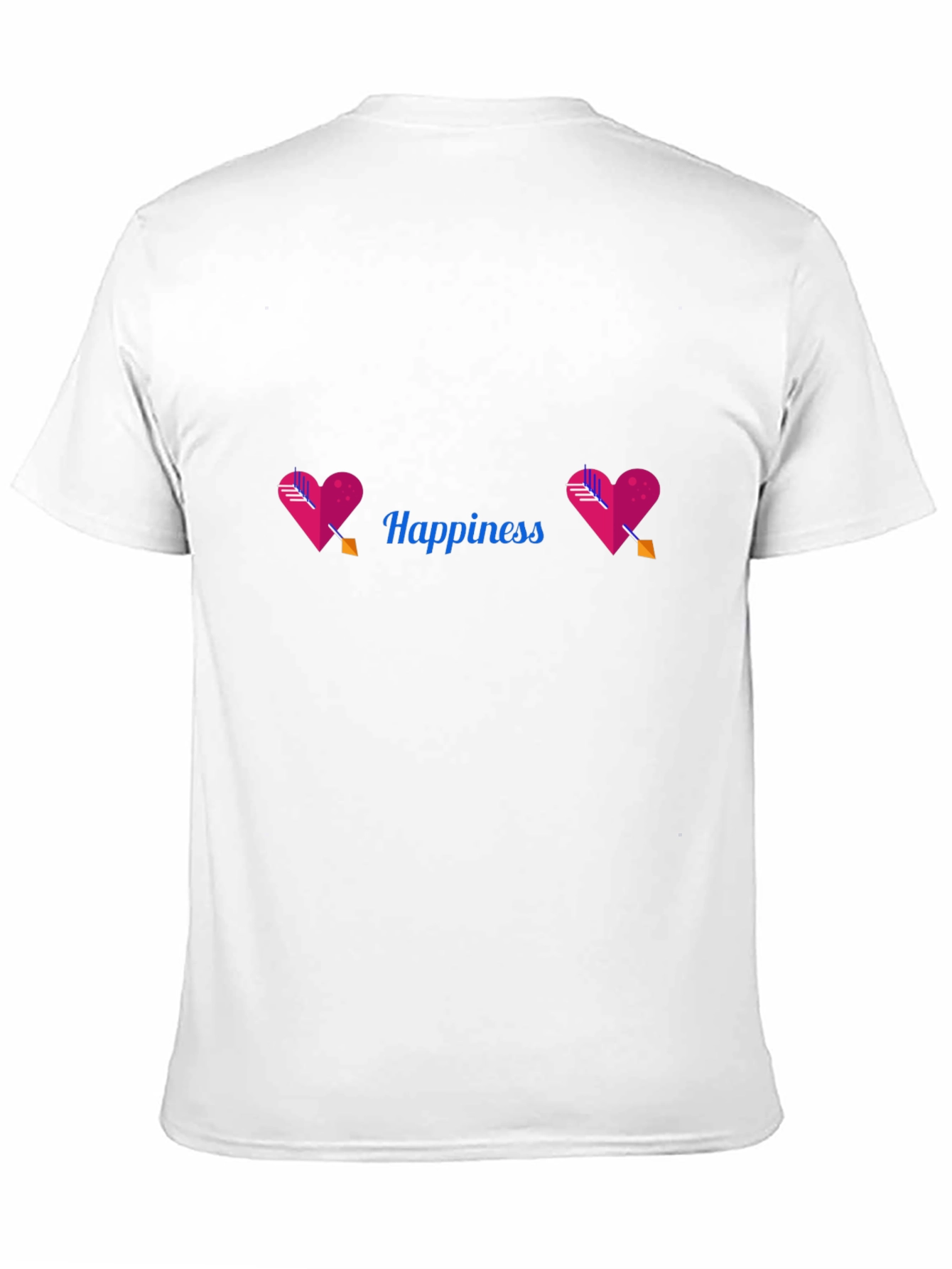 Happiness Heart Arrow Black Tee