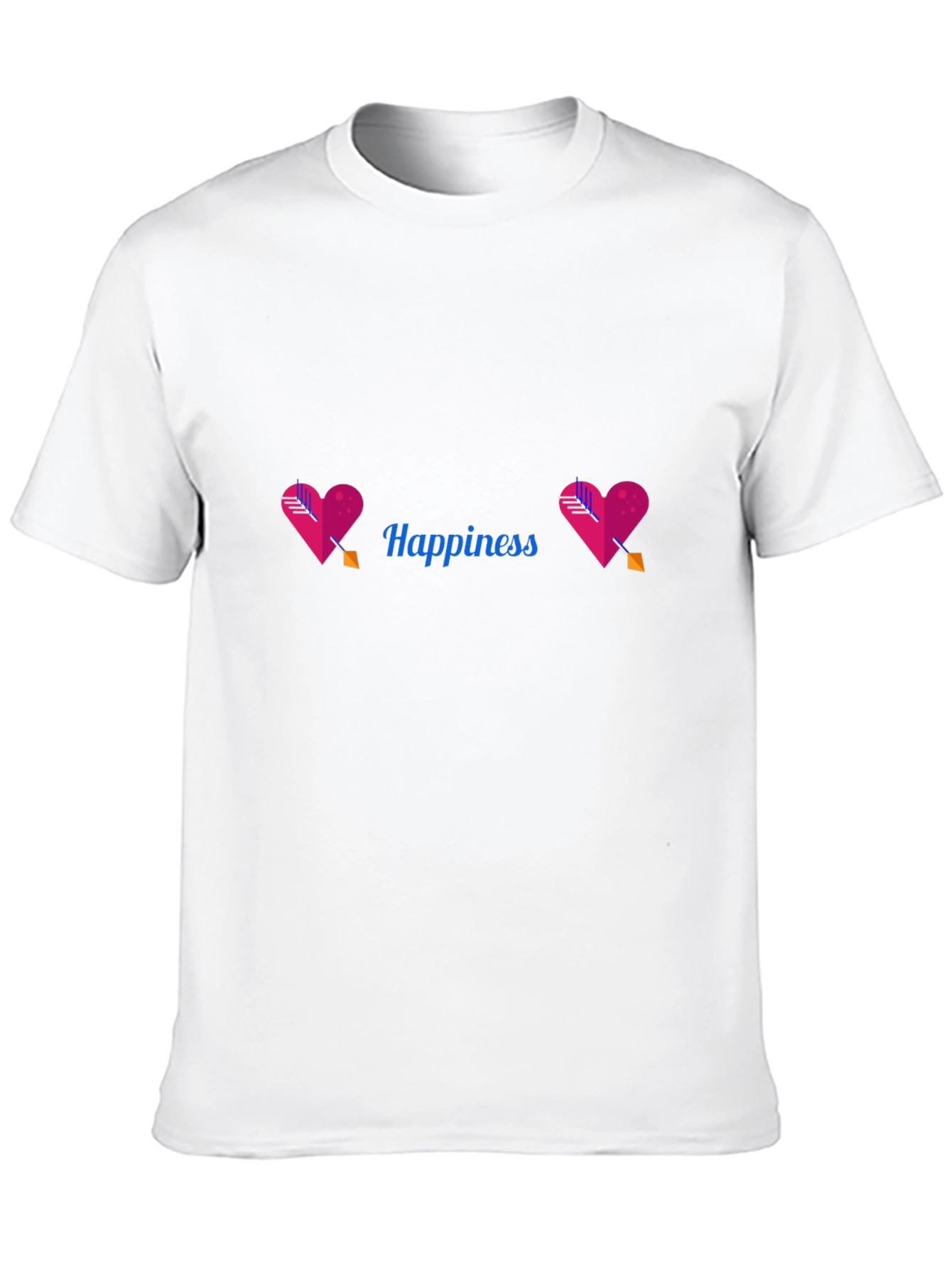Happiness Heart Arrow Black Tee