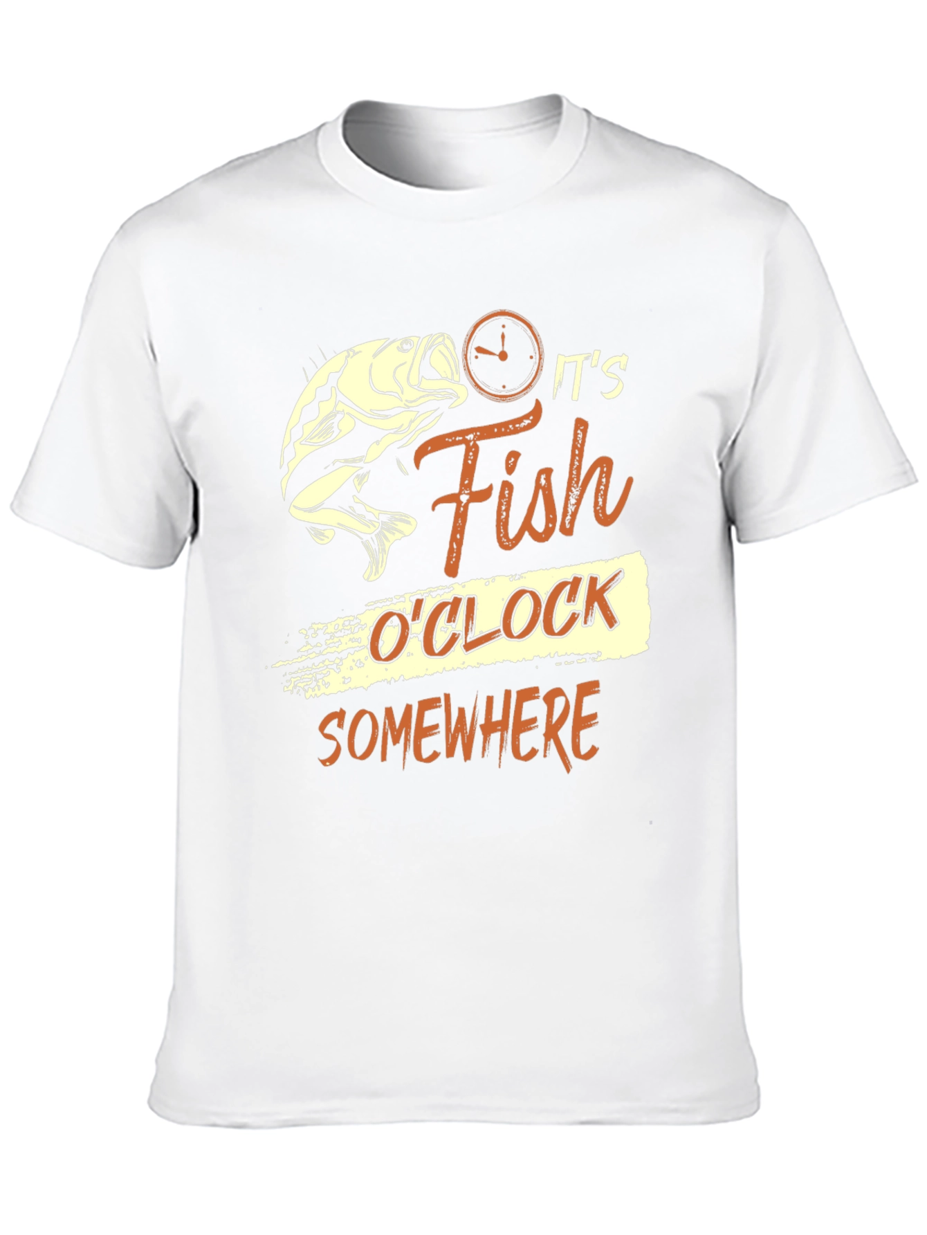 Its Fish OClock Somewhere Black T-Shirt