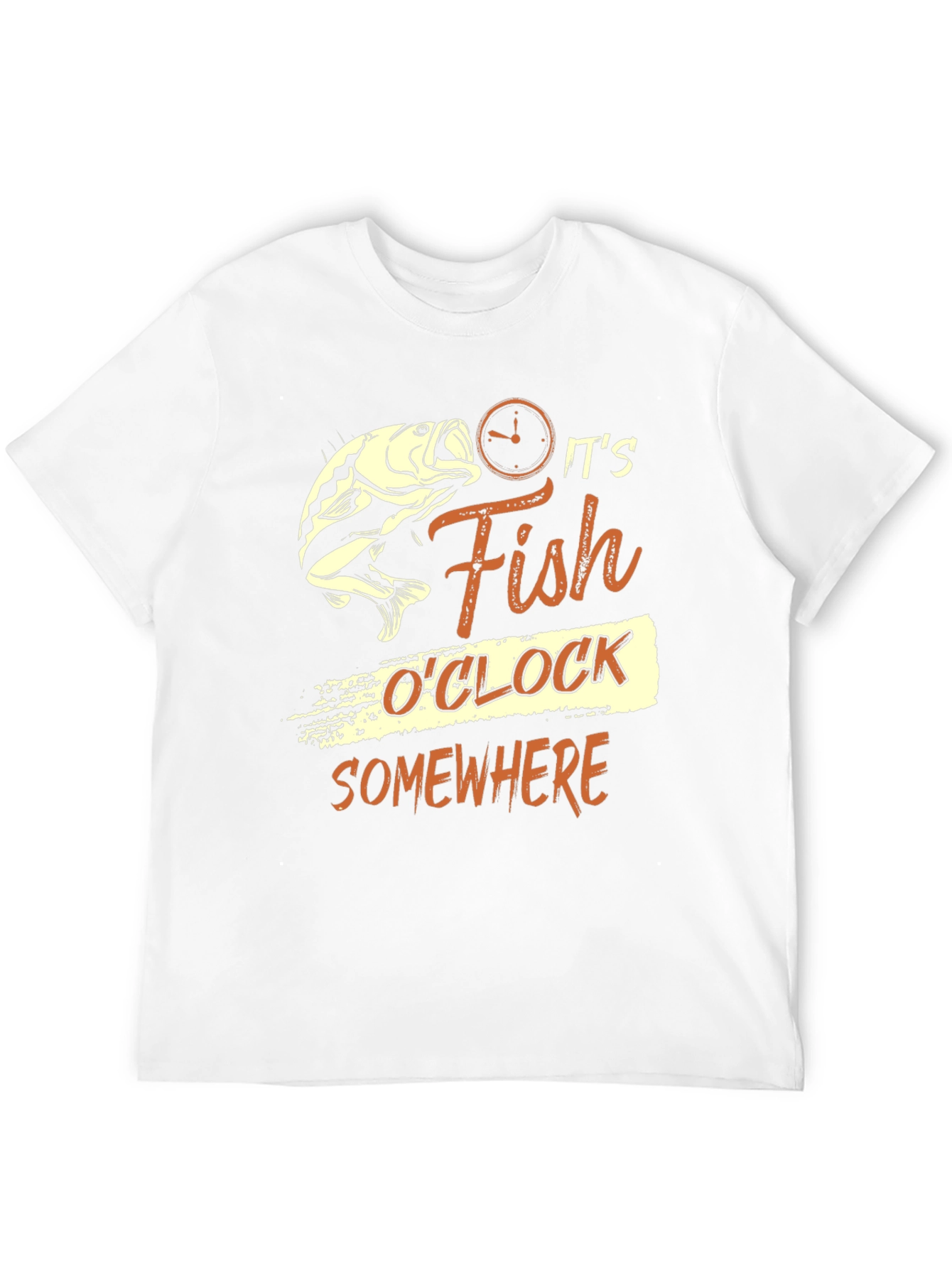 Its Fish OClock Somewhere Black T-Shirt