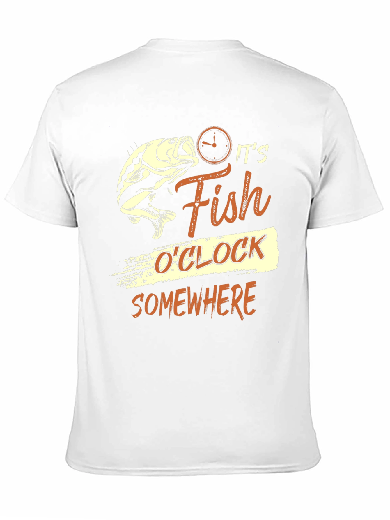 Its Fish OClock Somewhere Black T-Shirt