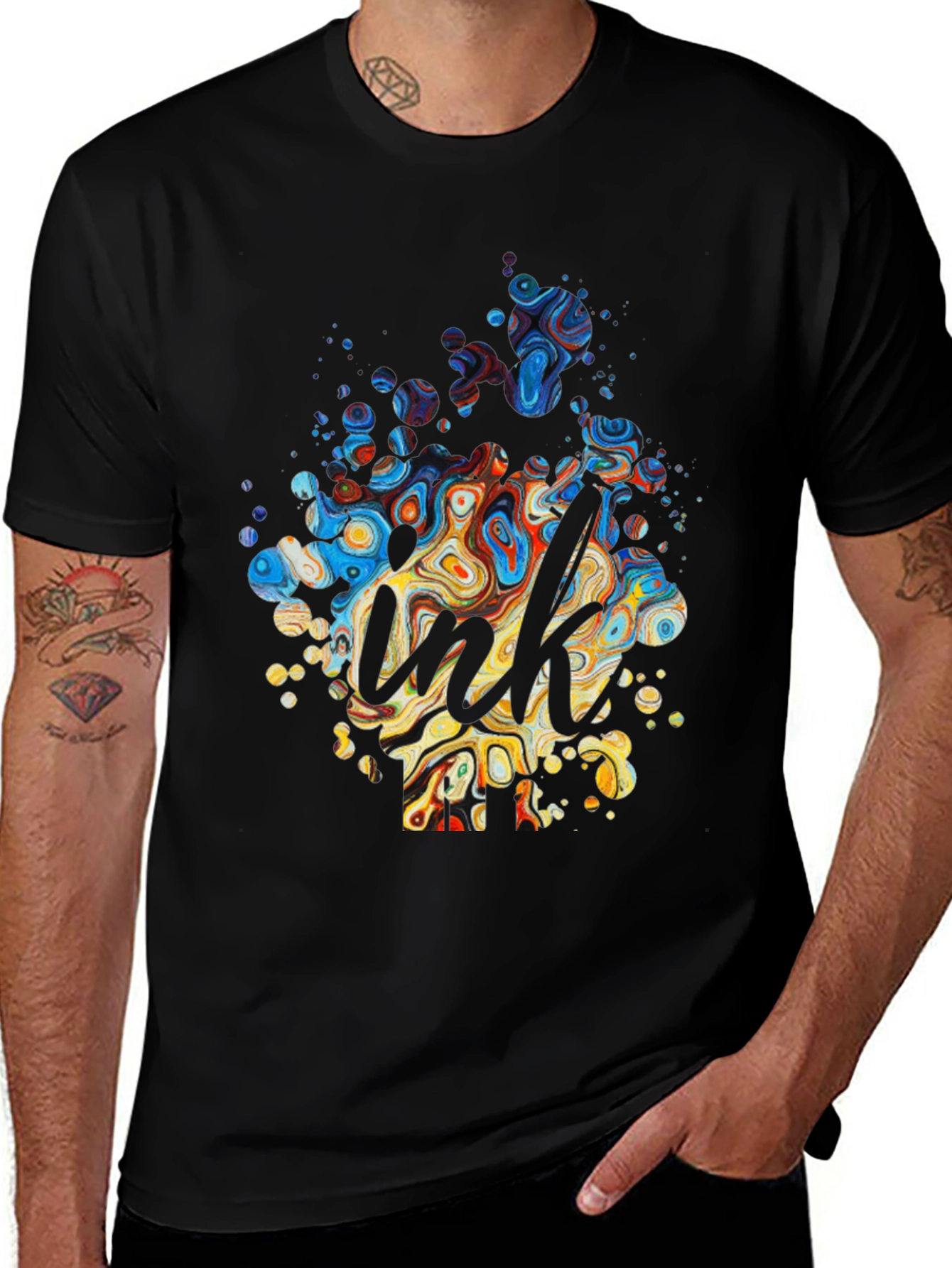 Ink Splash T-Shirt - Stylish Mens Tee