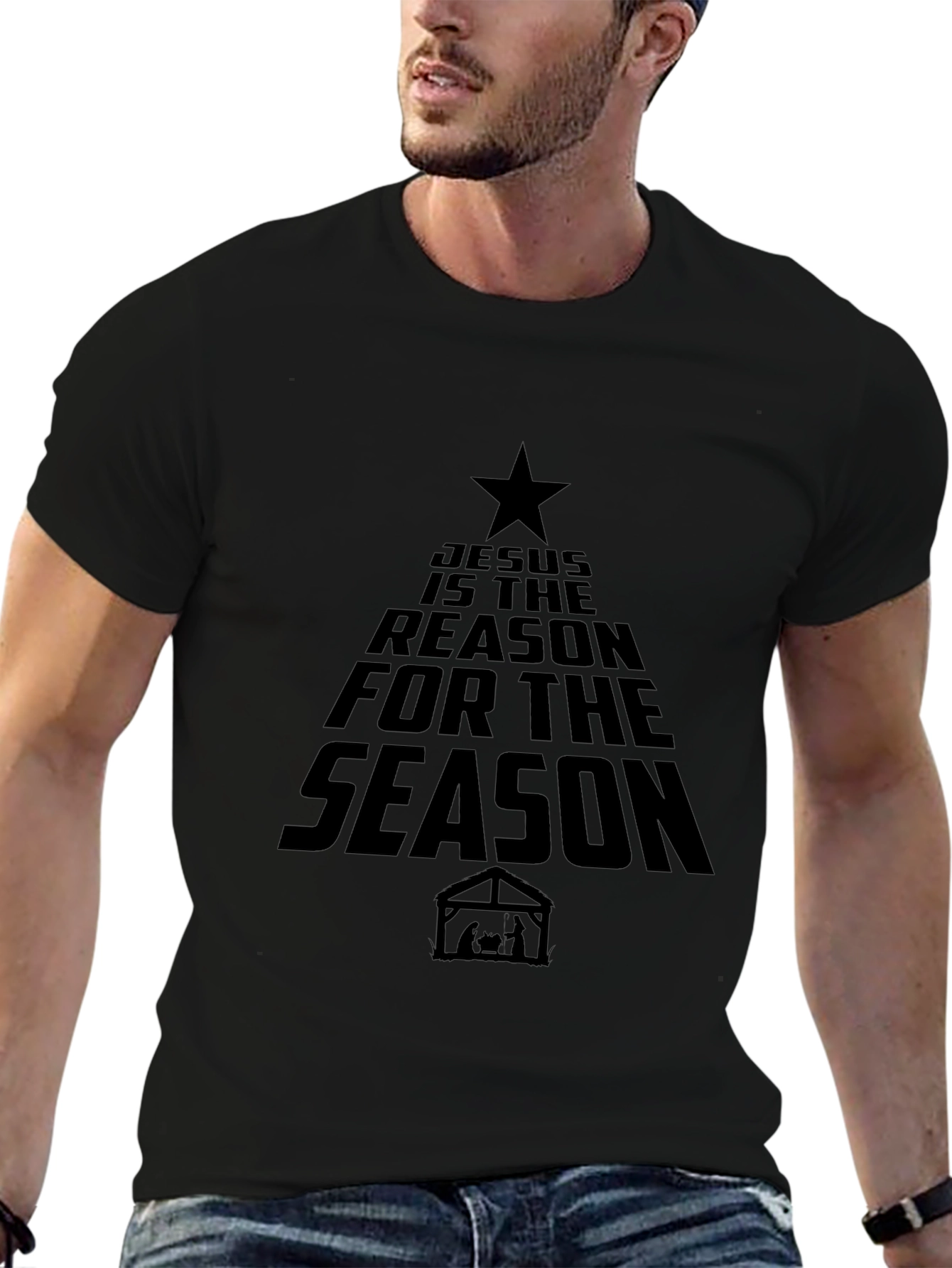 Jesus is the Reason Black Graphic Tee