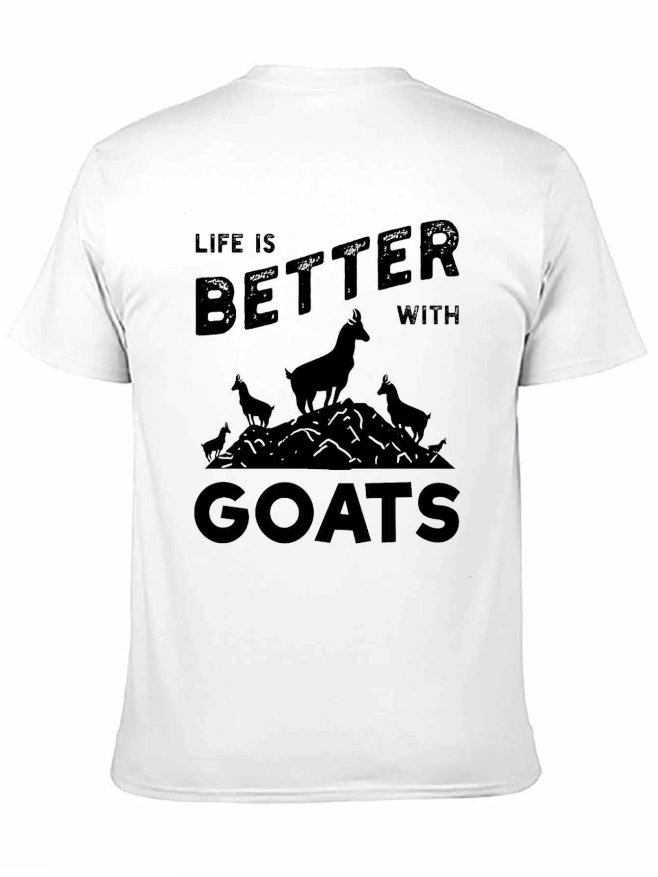 Life is Better with Goats Black T-Shirt