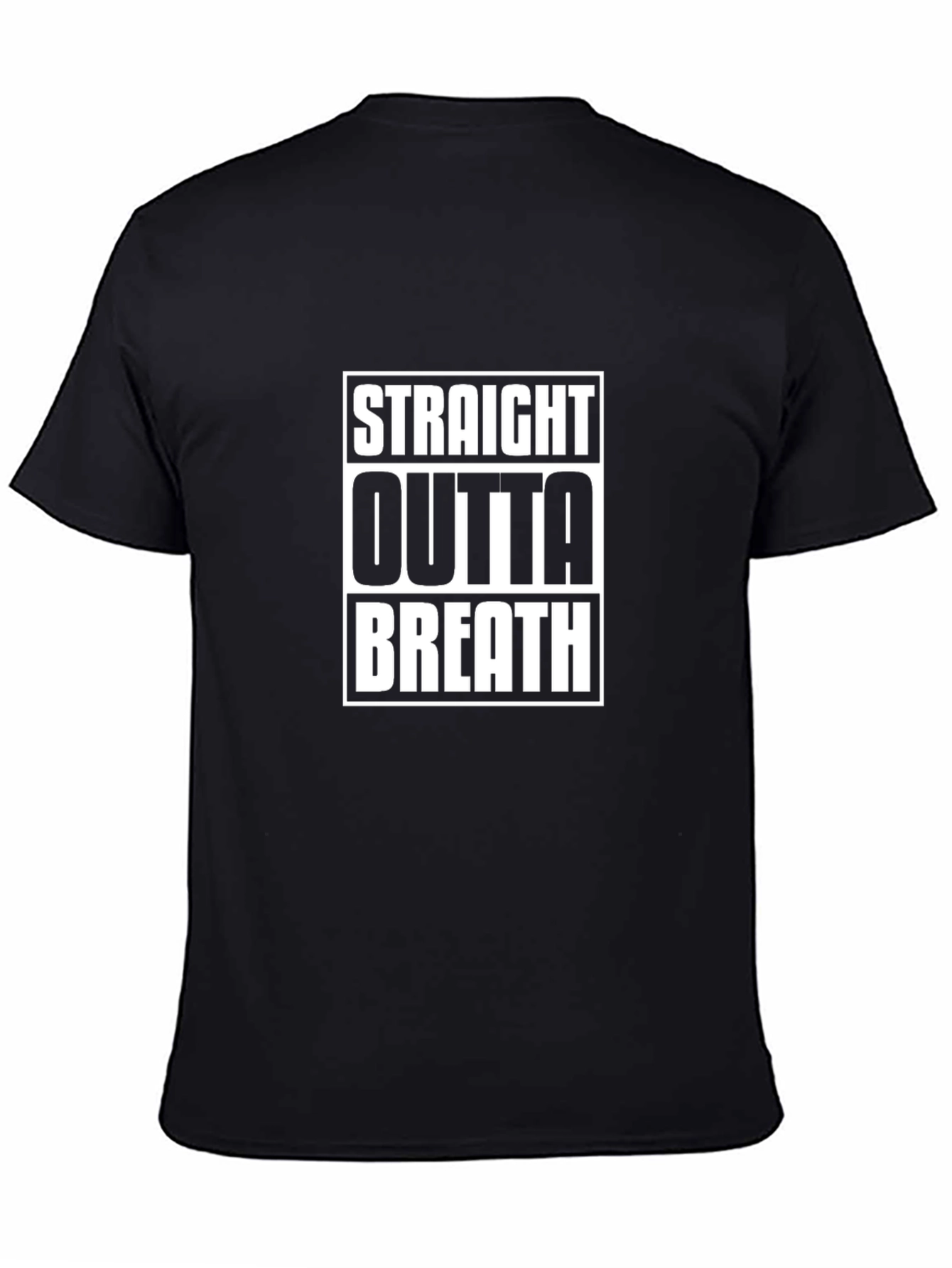 Straight Outta Breath Black Graphic Tee