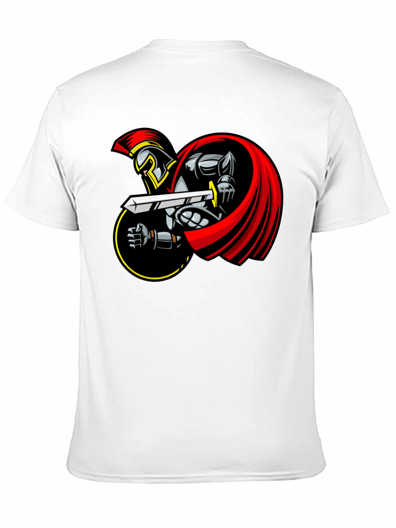 Spartan Warrior Graphic T-Shirt - Black