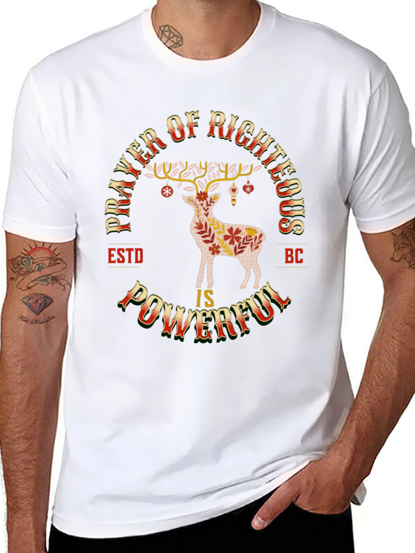 Prayer of Righteous Powerful Black T-Shirt