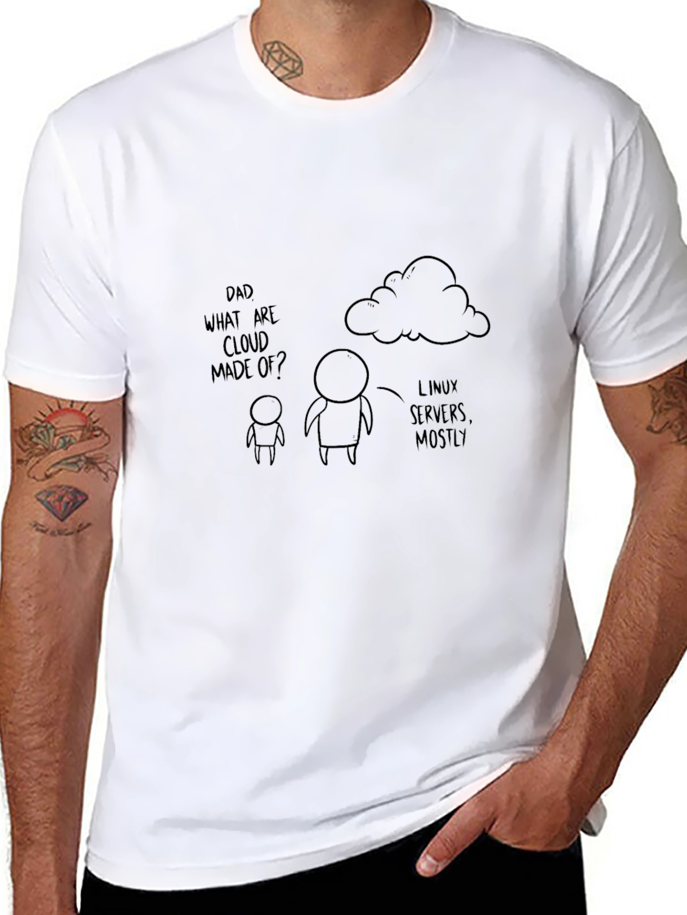 Cloud Linux Servers Dad Joke T-Shirt