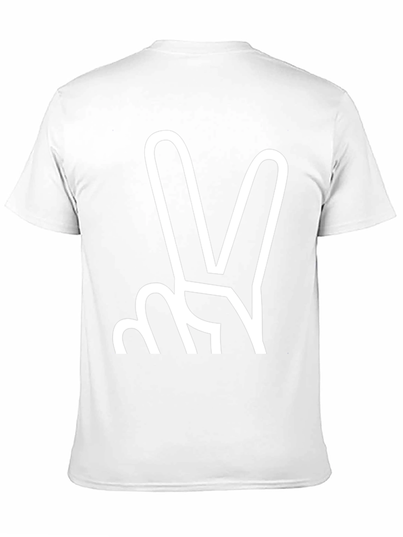 Peace Sign Graphic Tee - Black Cotton Blend