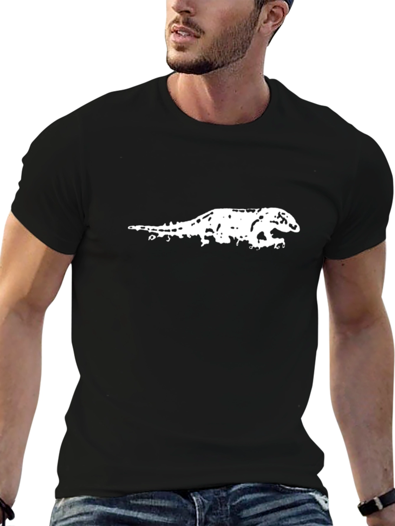 Cool Lizard Graphic Black T-Shirt