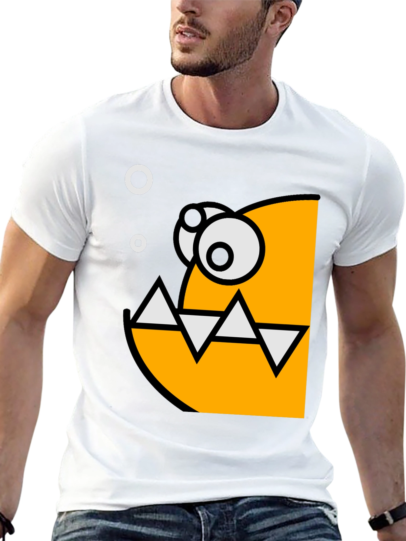 Cartoon Fish Graphic Black T-Shirt