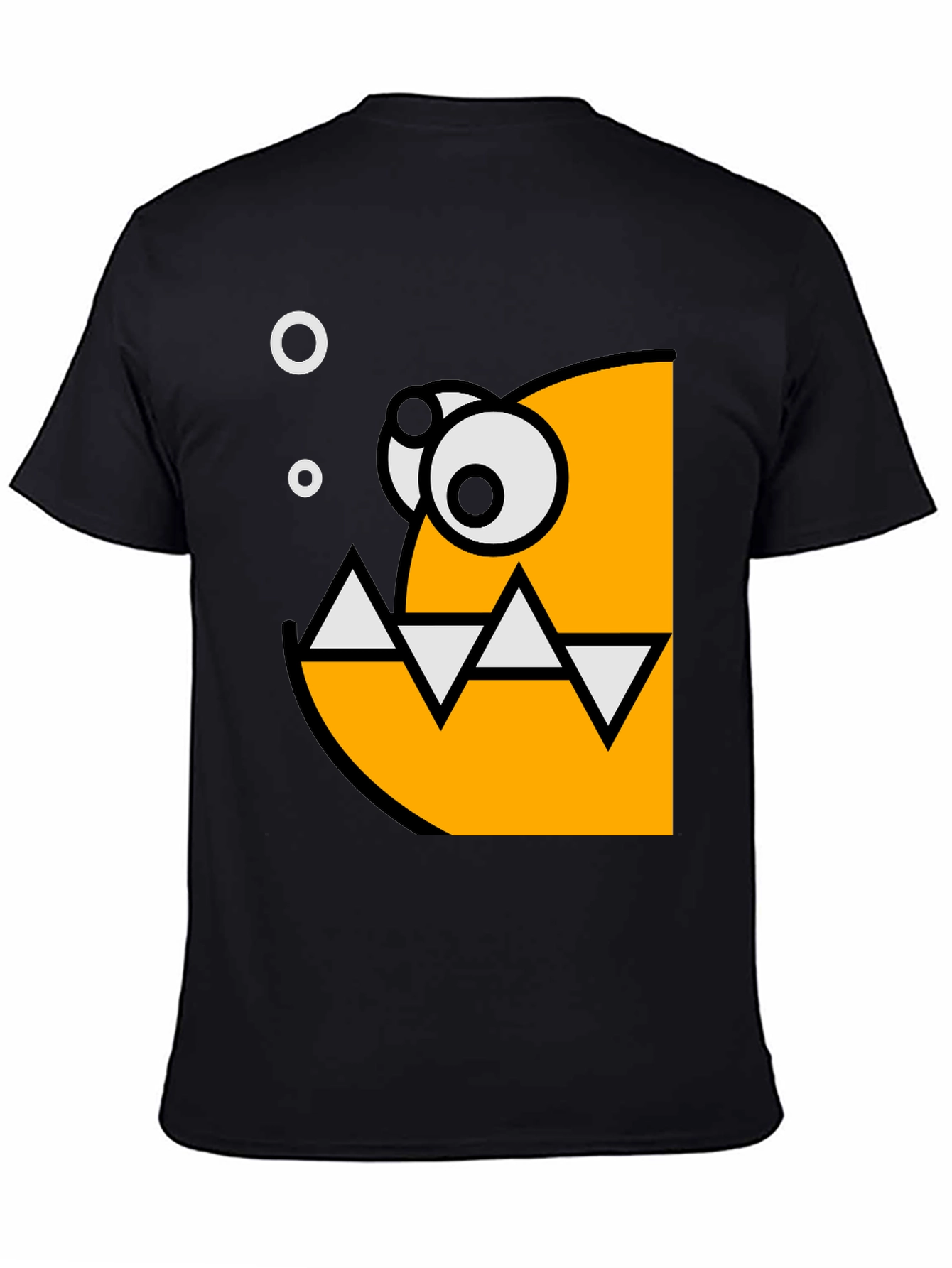 Cartoon Fish Graphic Black T-Shirt
