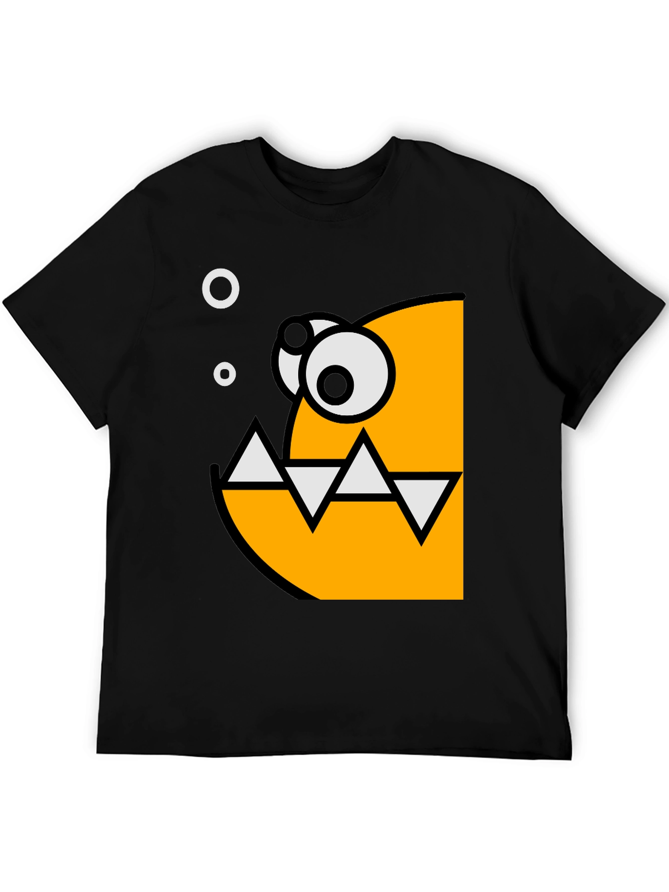 Cartoon Fish Graphic Black T-Shirt