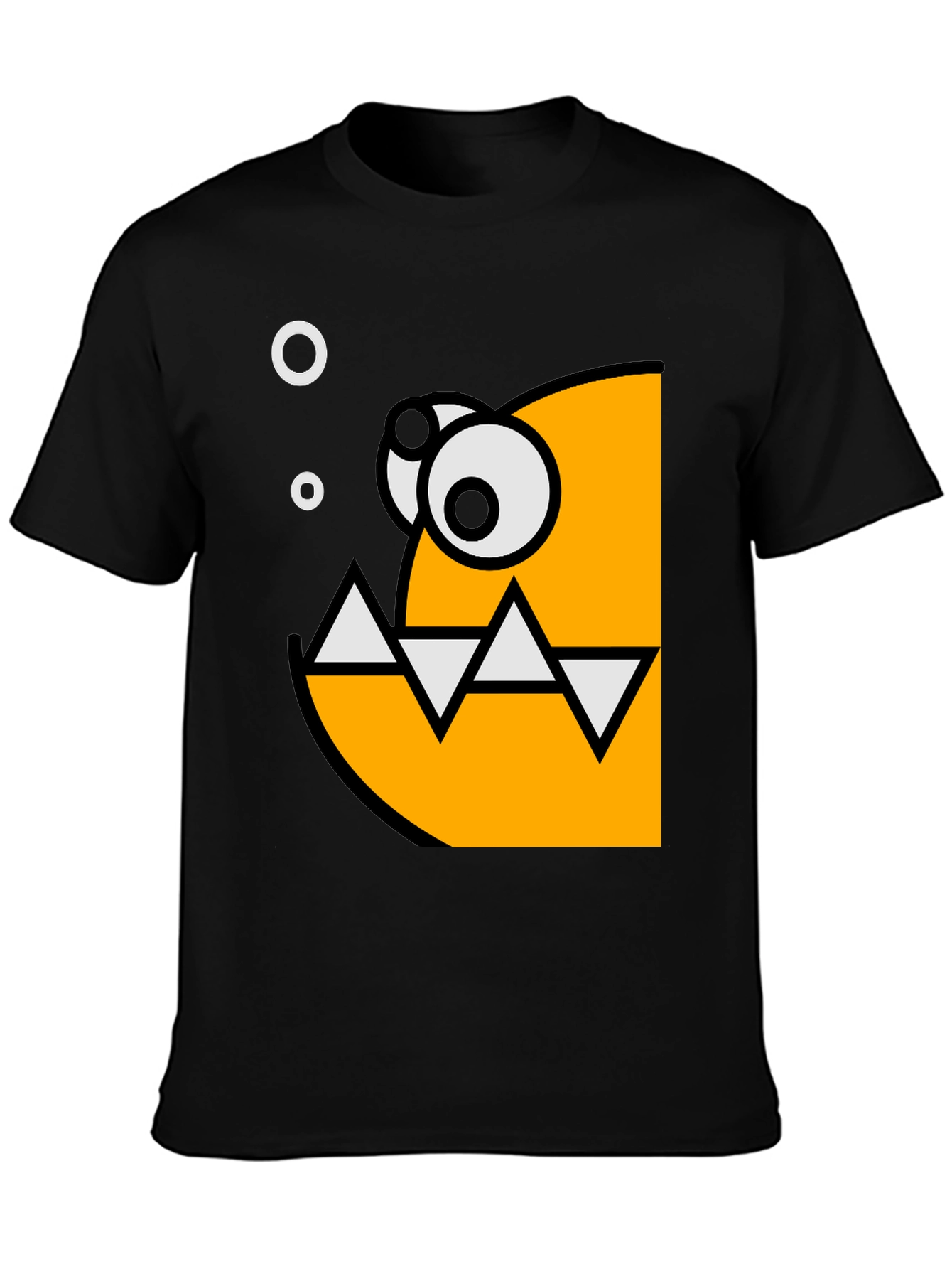 Cartoon Fish Graphic Black T-Shirt
