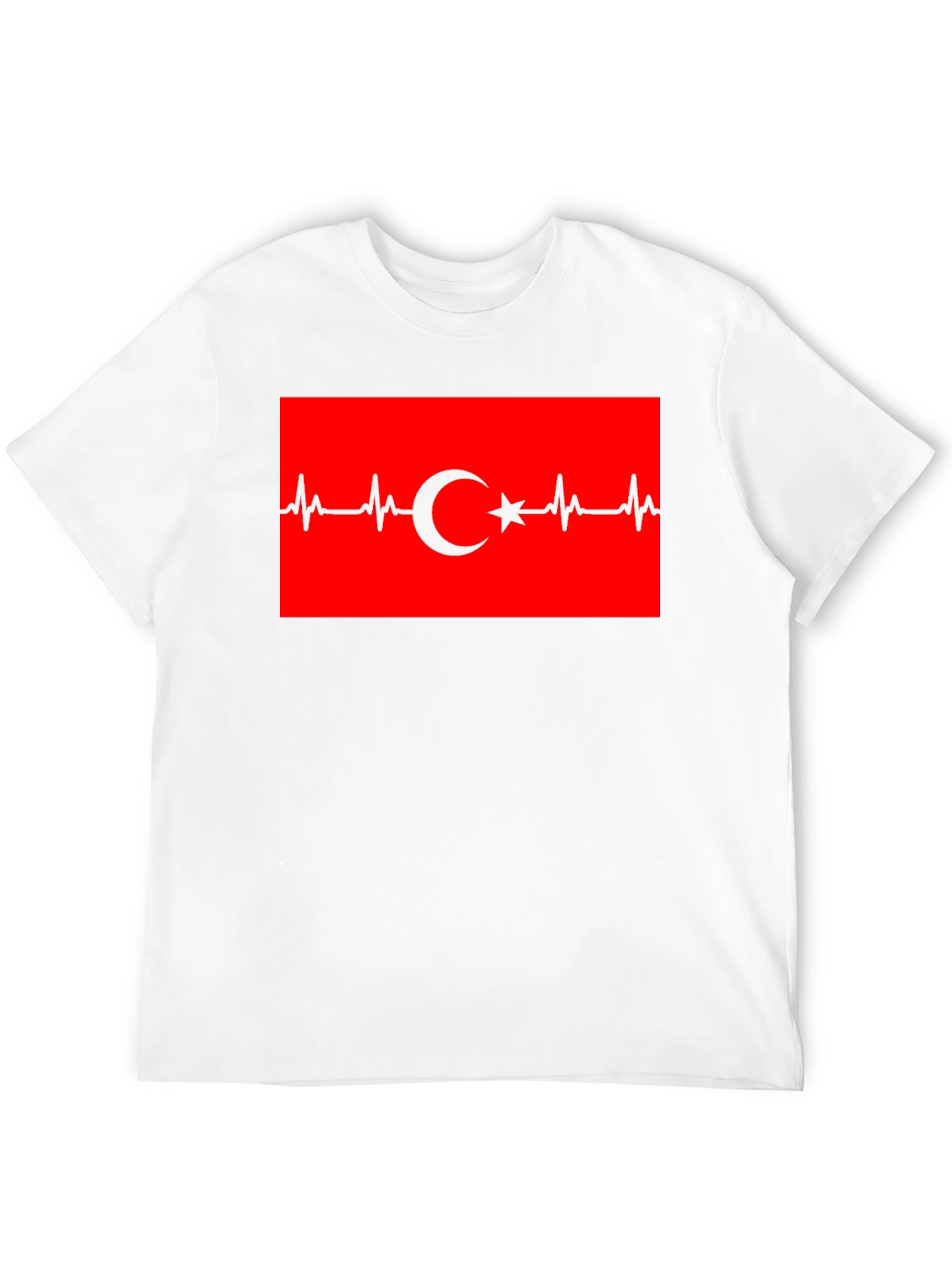 Heartbeat Turkey Flag T-Shirt - Black