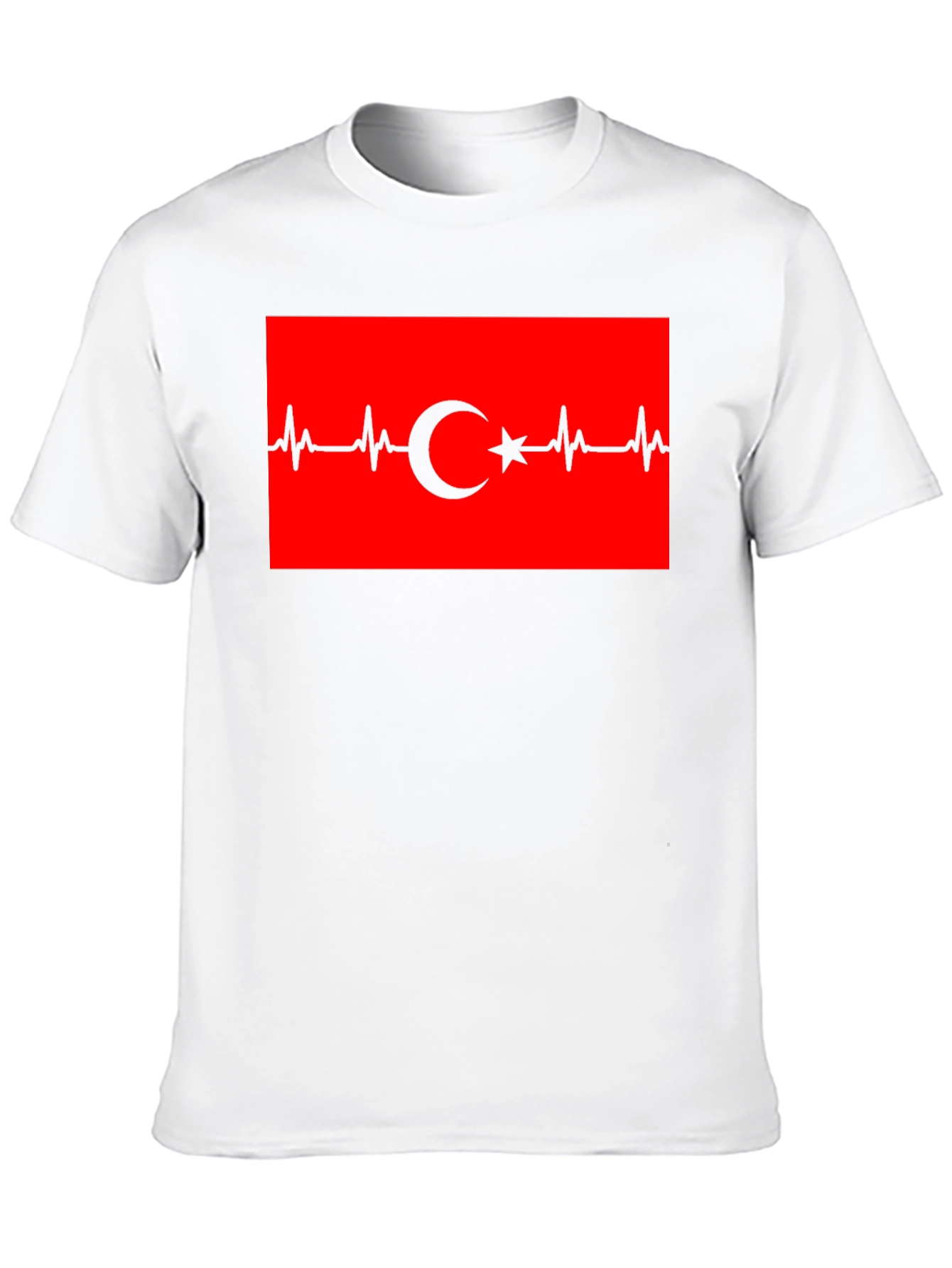 Heartbeat Turkey Flag T-Shirt - Black