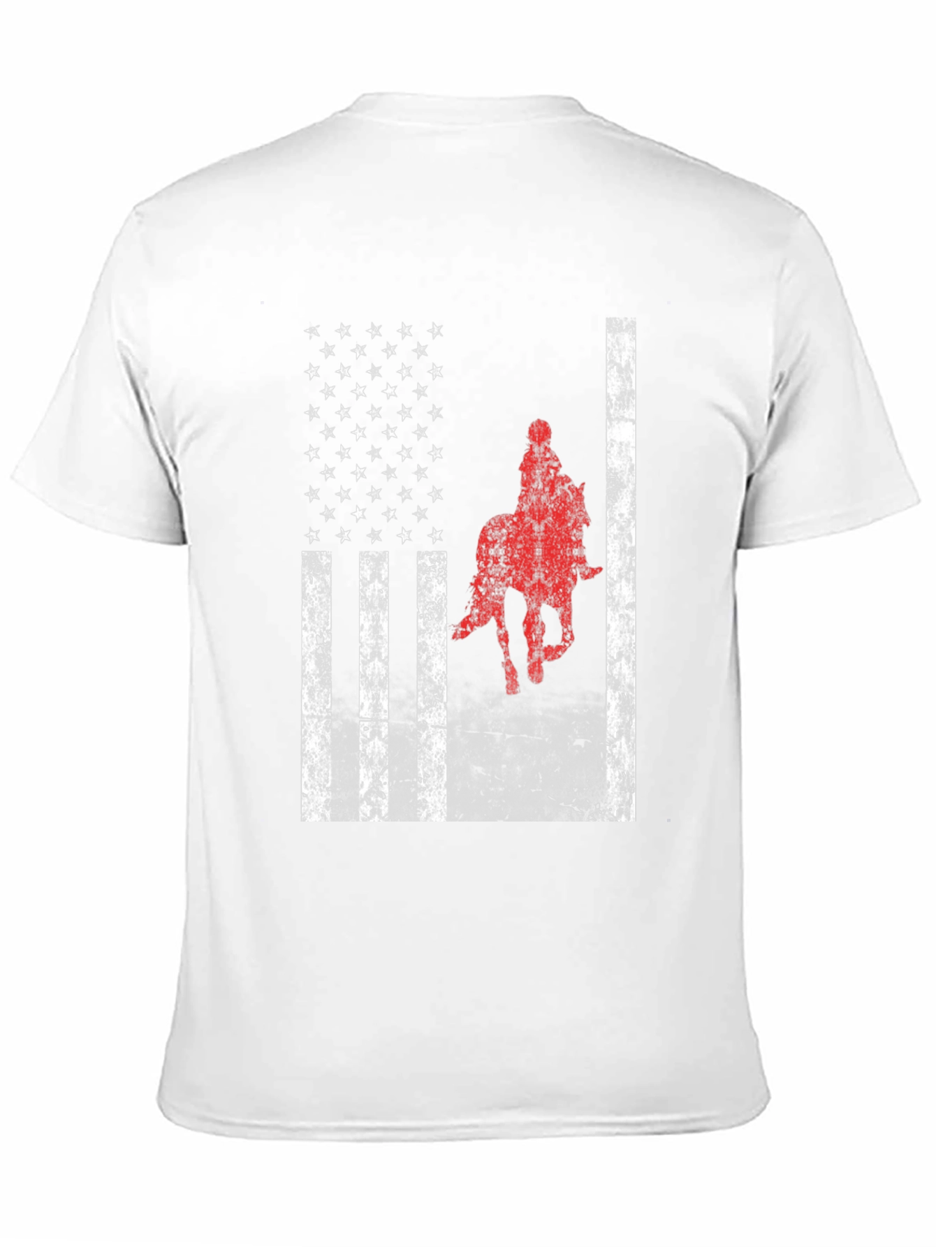 American Flag Horse Riding T-Shirt