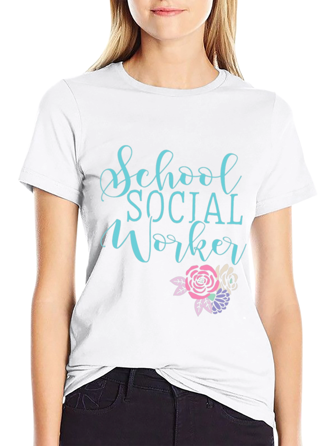 School Social Worker Graphic Tee - Black