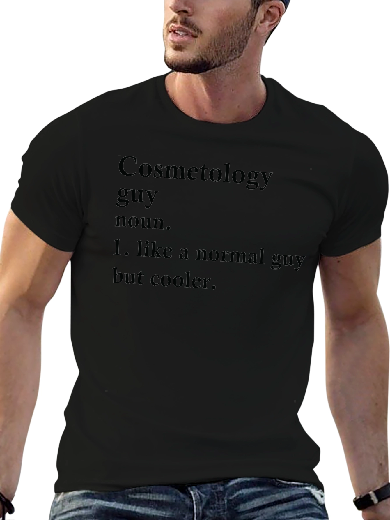Cosmetology Guy Definition Black T-Shirt