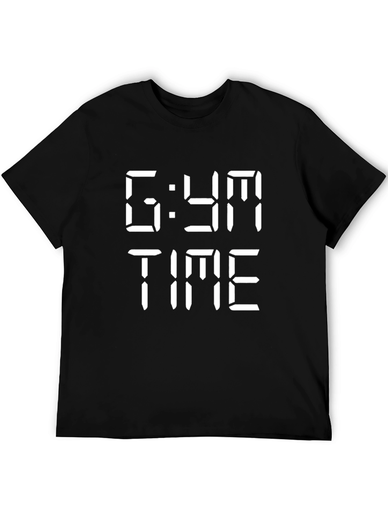 Gym Time Graphic Print Black T-Shirt