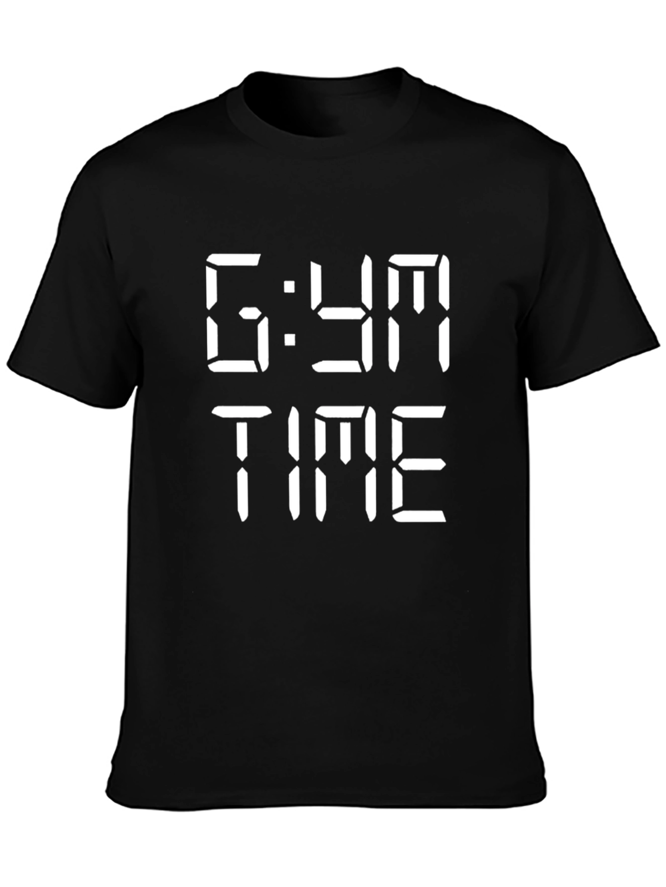 Gym Time Graphic Print Black T-Shirt