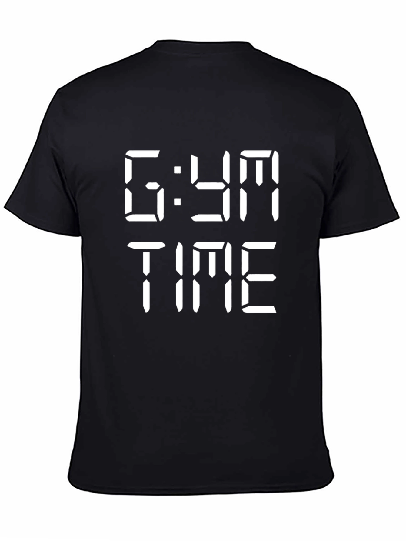Gym Time Graphic Print Black T-Shirt
