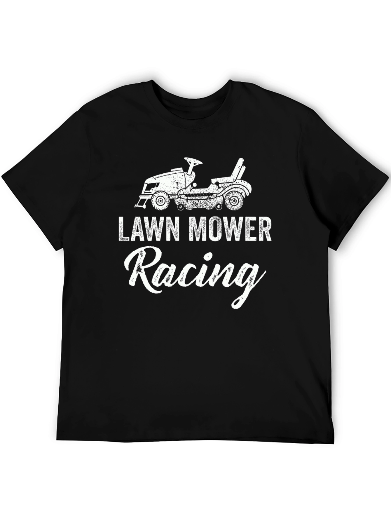 Lawn Mower Racing T-Shirt - Novelty Graphic Tee