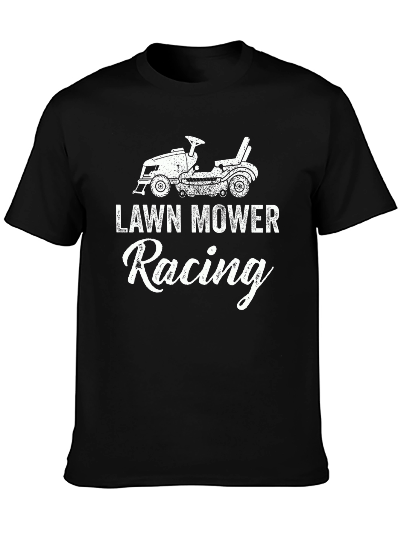 Lawn Mower Racing T-Shirt - Novelty Graphic Tee