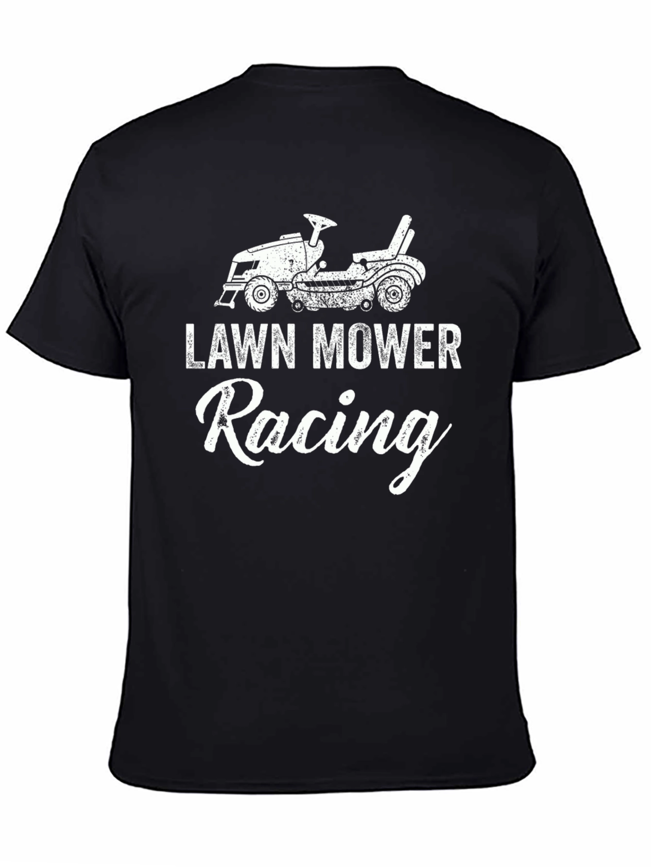 Lawn Mower Racing T-Shirt - Novelty Graphic Tee