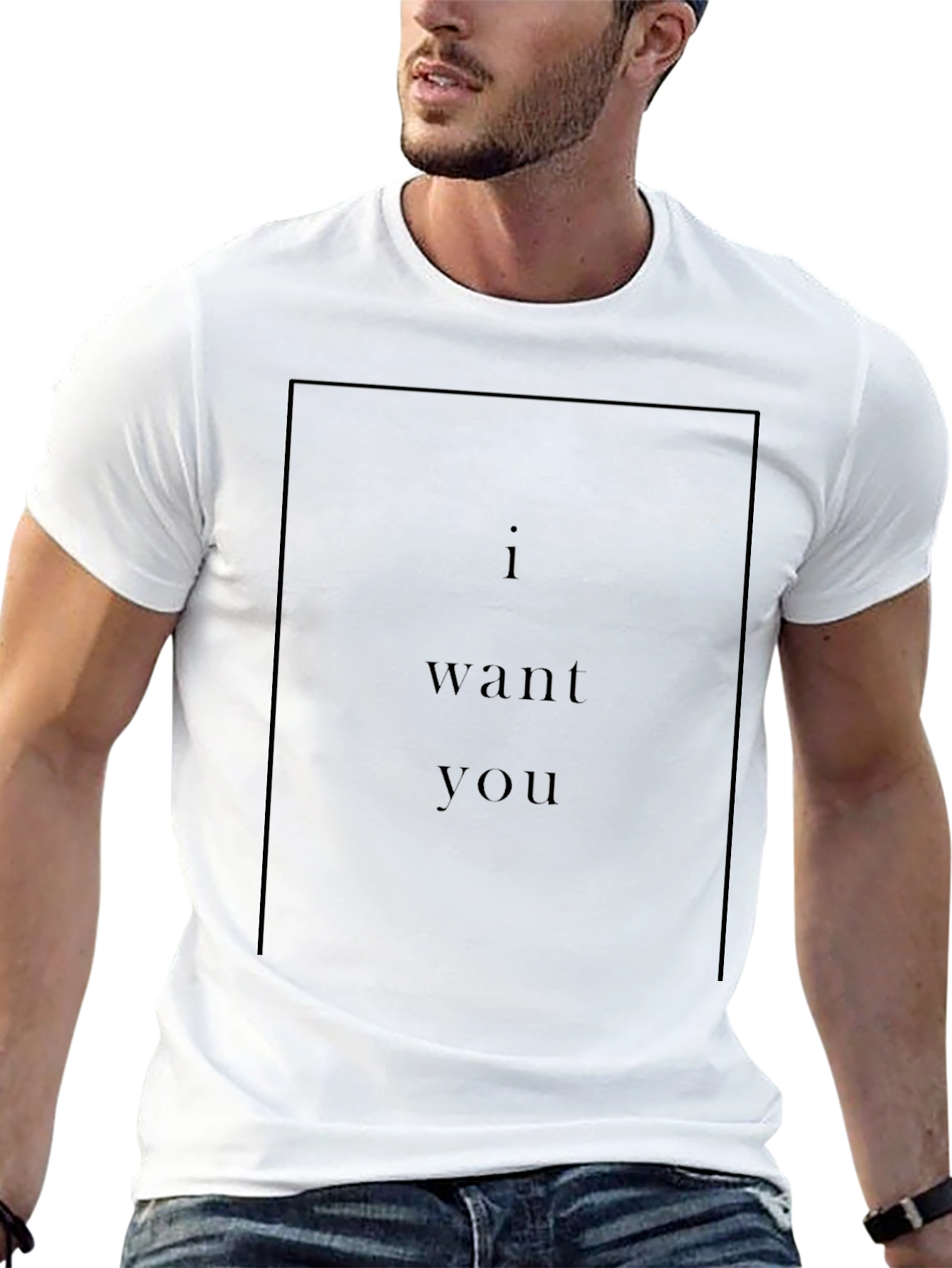 I Want You Graphic Black T-Shirt