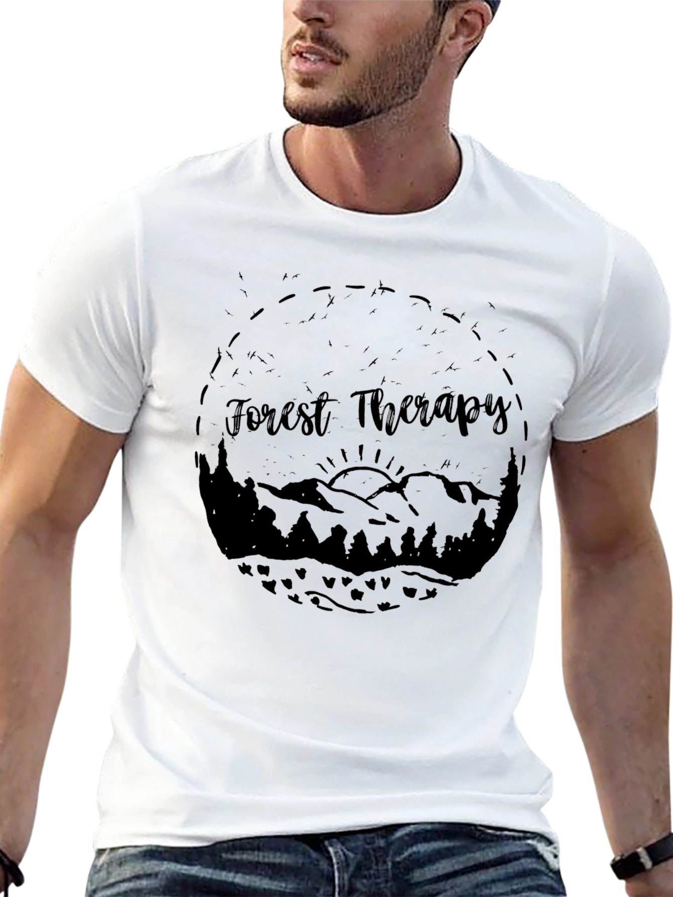 Forest Therapy Black Graphic Tee