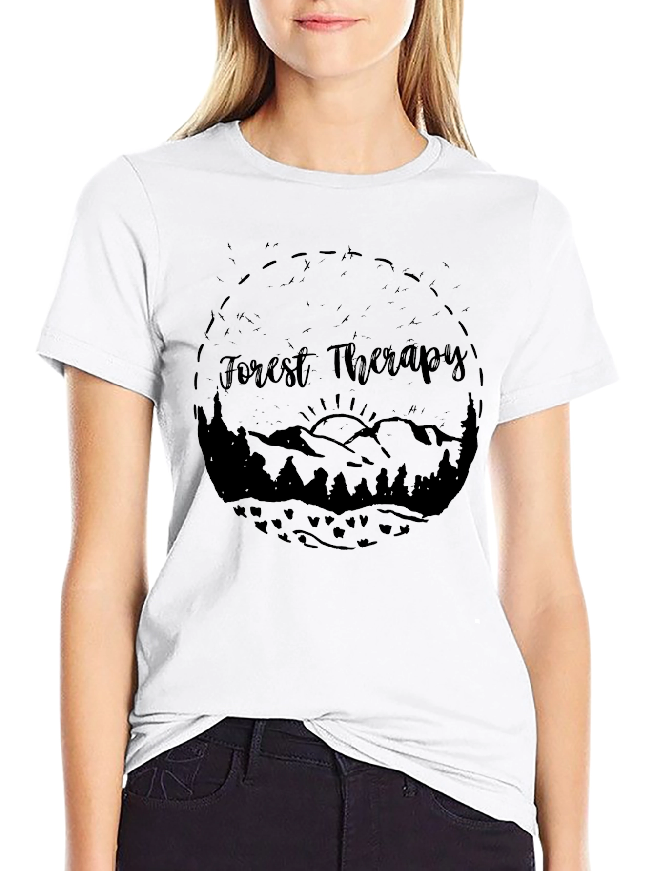 Forest Therapy Black Graphic Tee