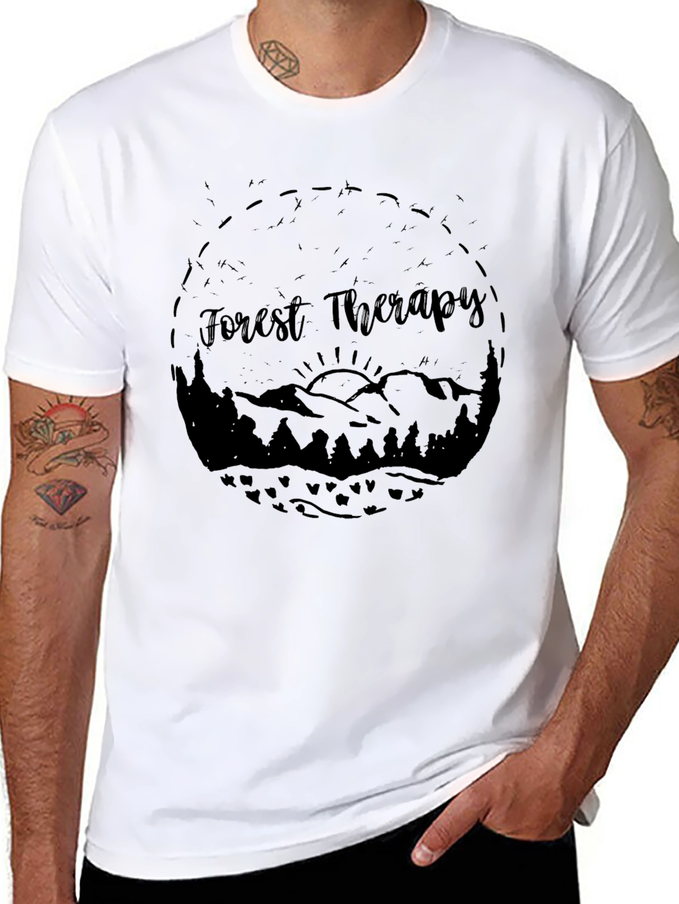Forest Therapy Black Graphic Tee