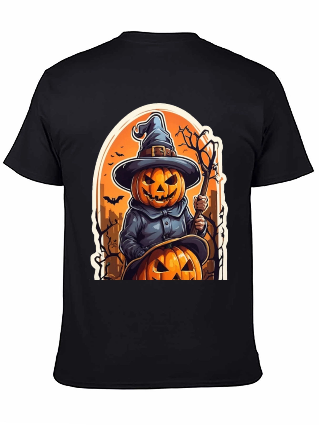 Spooky Halloween Pumpkin Witch T-Shirt
