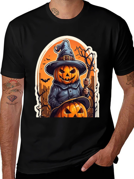 Spooky Halloween Pumpkin Witch T-Shirt