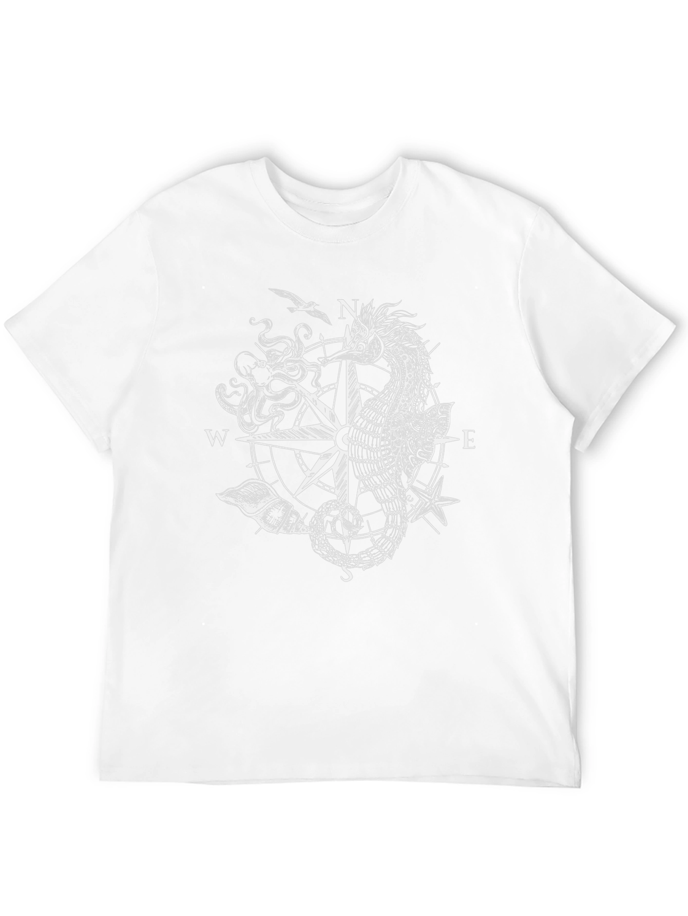 Nautical Seahorse Compass Graphic Tee