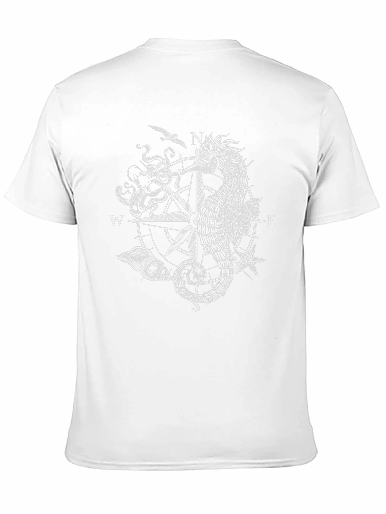 Nautical Seahorse Compass Graphic Tee