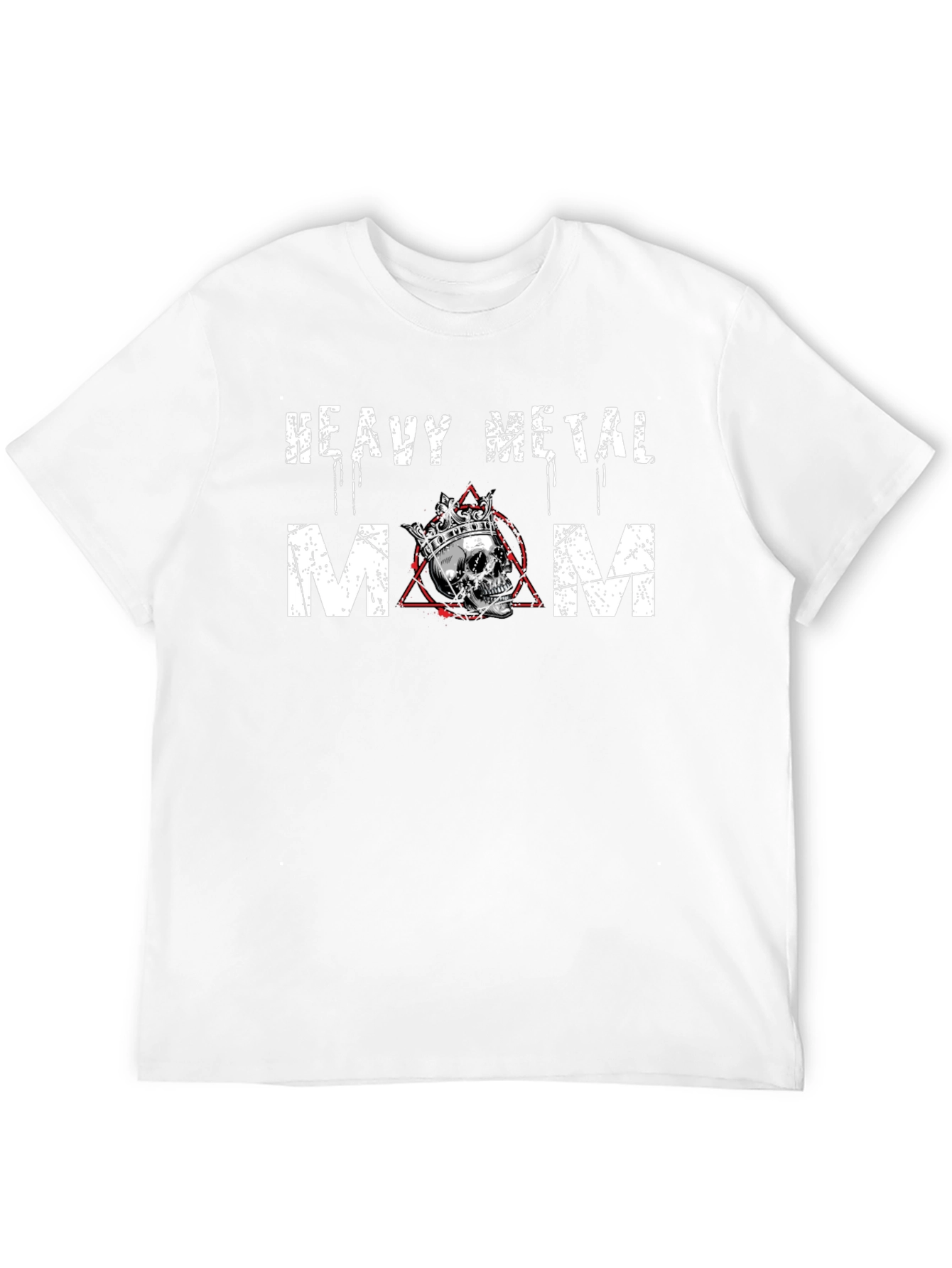 Heavy Metal Mom T-Shirt - Crowned Skull Graphic