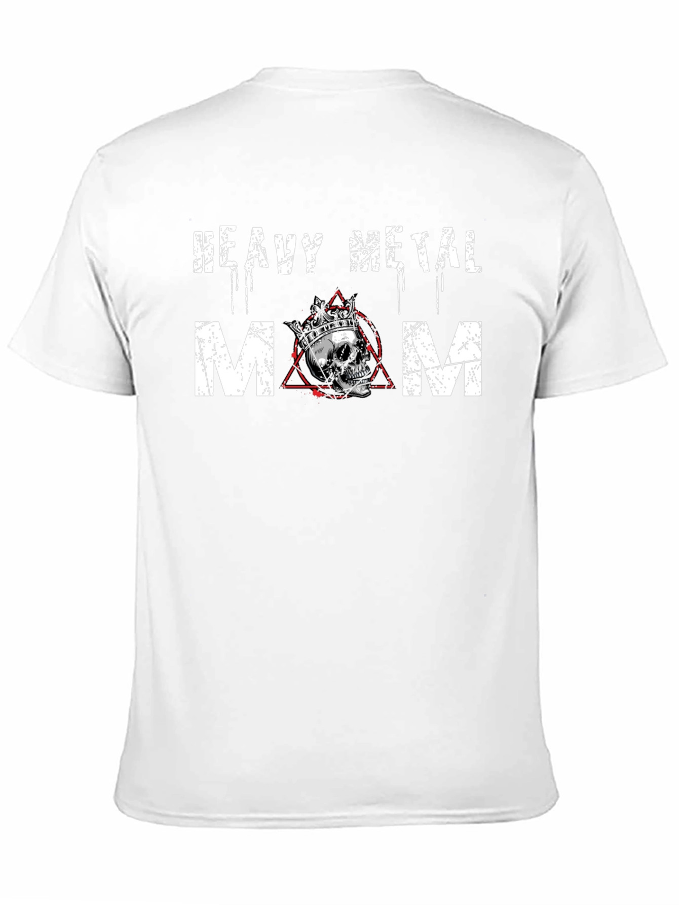 Heavy Metal Mom T-Shirt - Crowned Skull Graphic