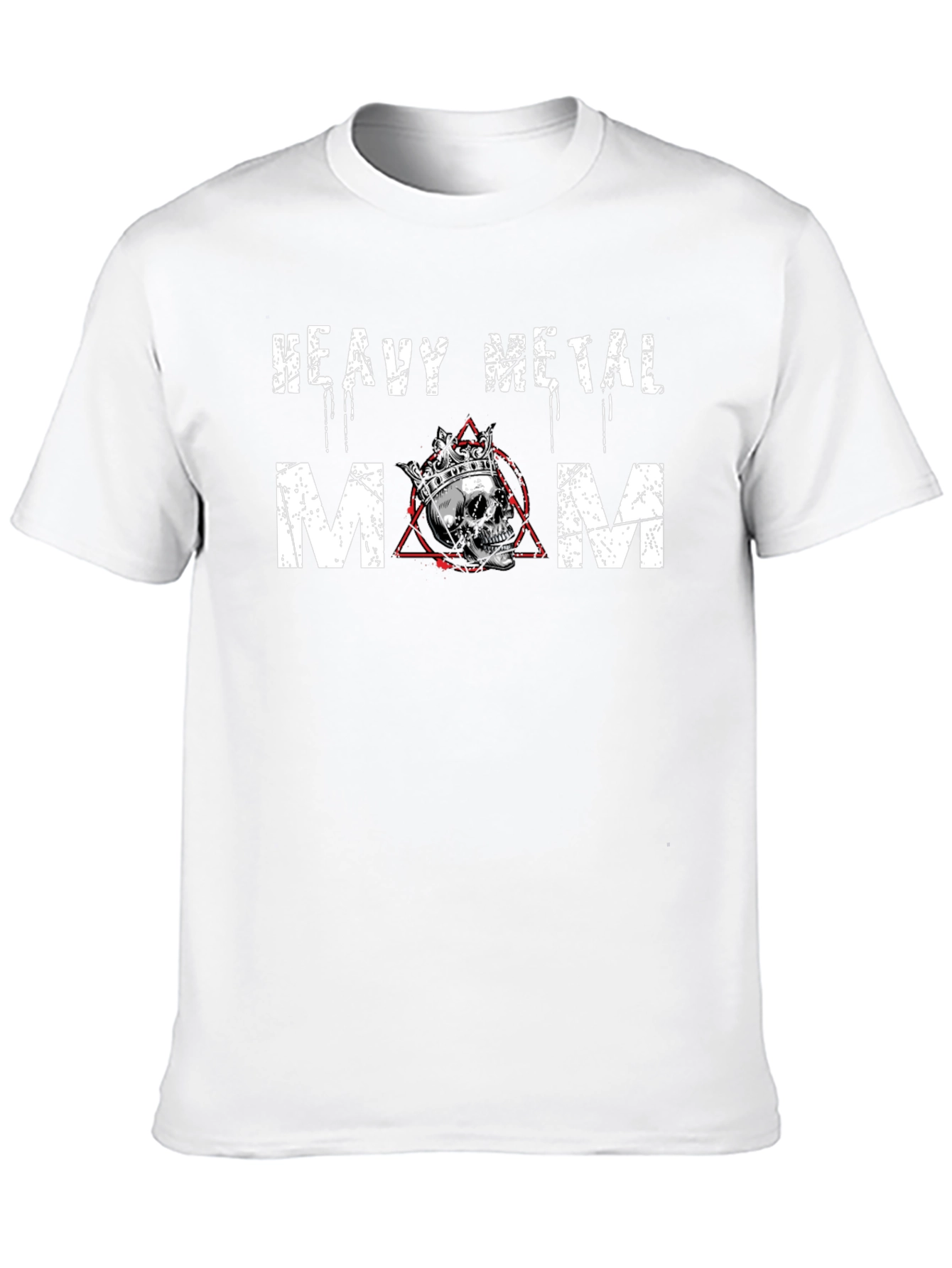 Heavy Metal Mom T-Shirt - Crowned Skull Graphic