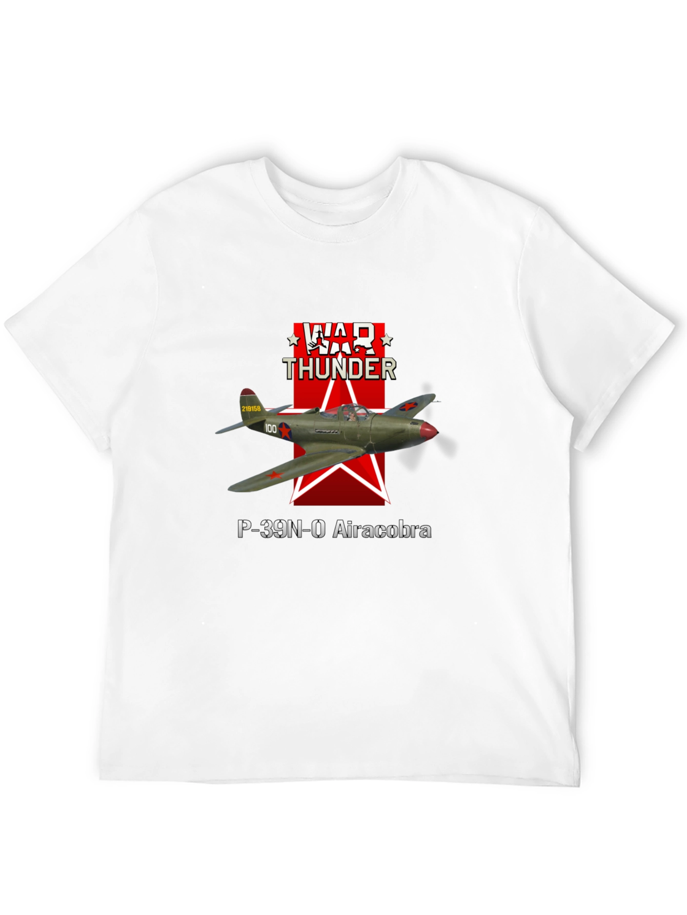 War Thunder P-39N-0 Aircobra Black T-Shirt