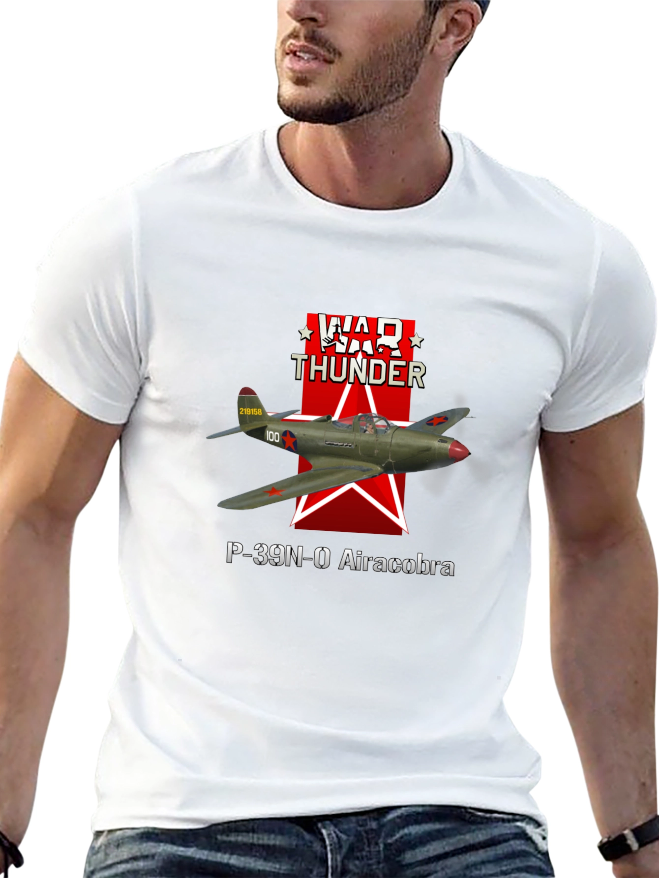 War Thunder P-39N-0 Aircobra Black T-Shirt