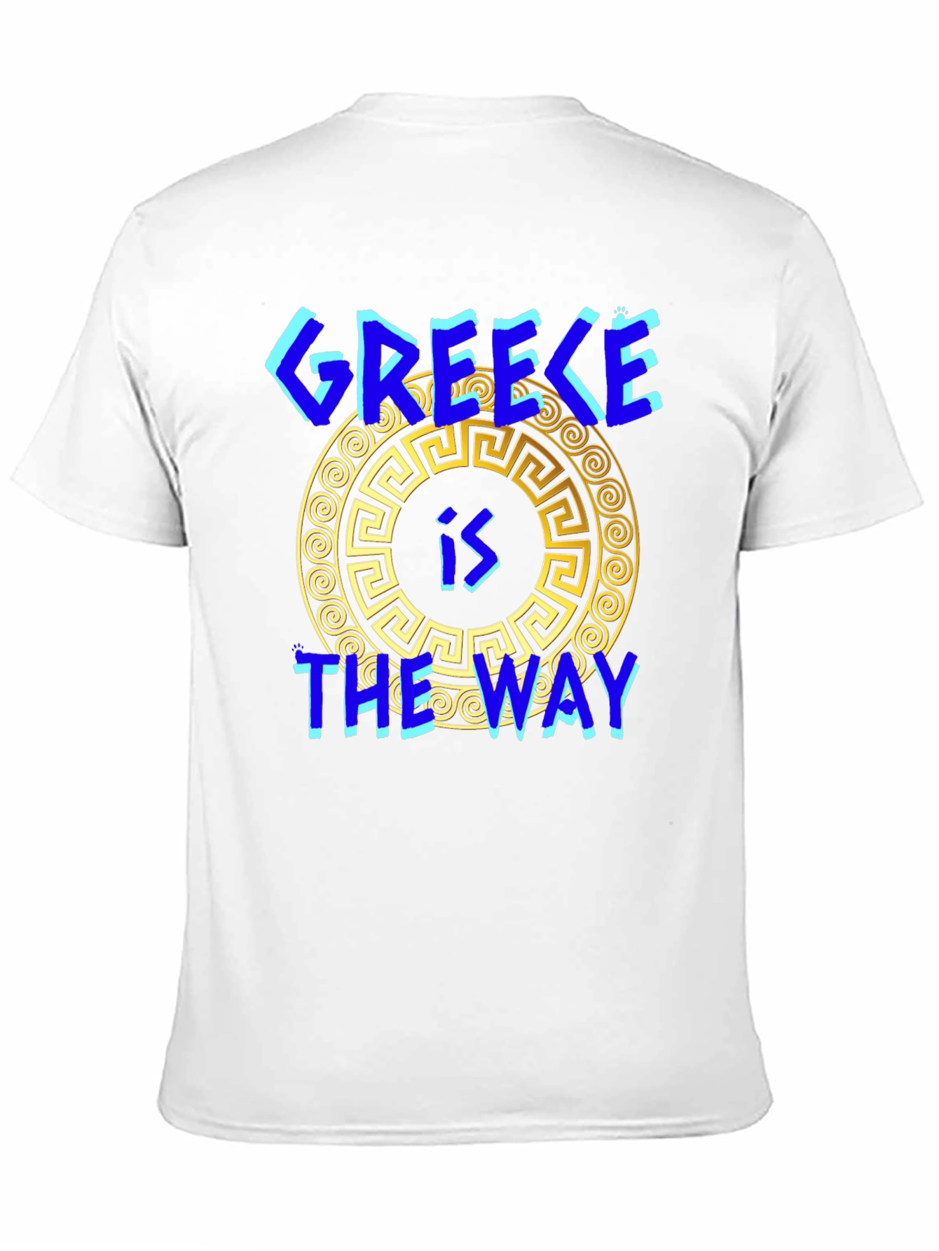 Greece is The Way T-Shirt Black Cotton