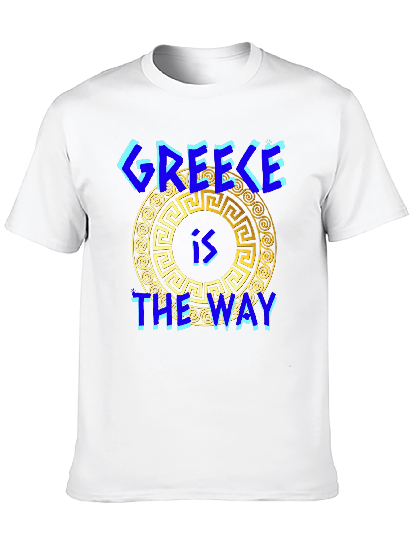 Greece is The Way T-Shirt Black Cotton