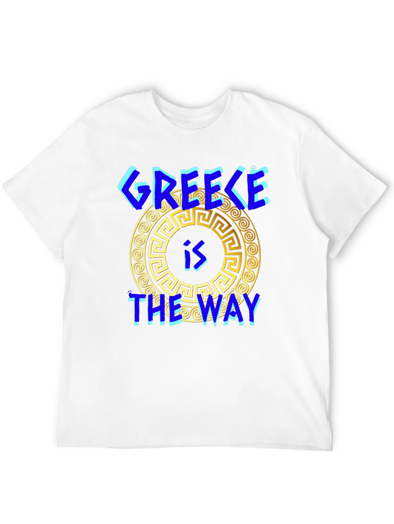 Greece is The Way T-Shirt Black Cotton