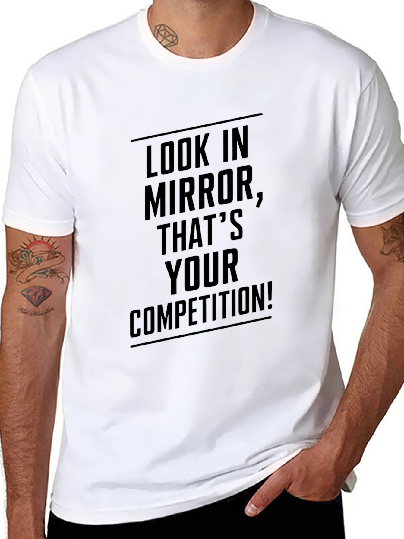 Motivational Black T-Shirt - Your Competition
