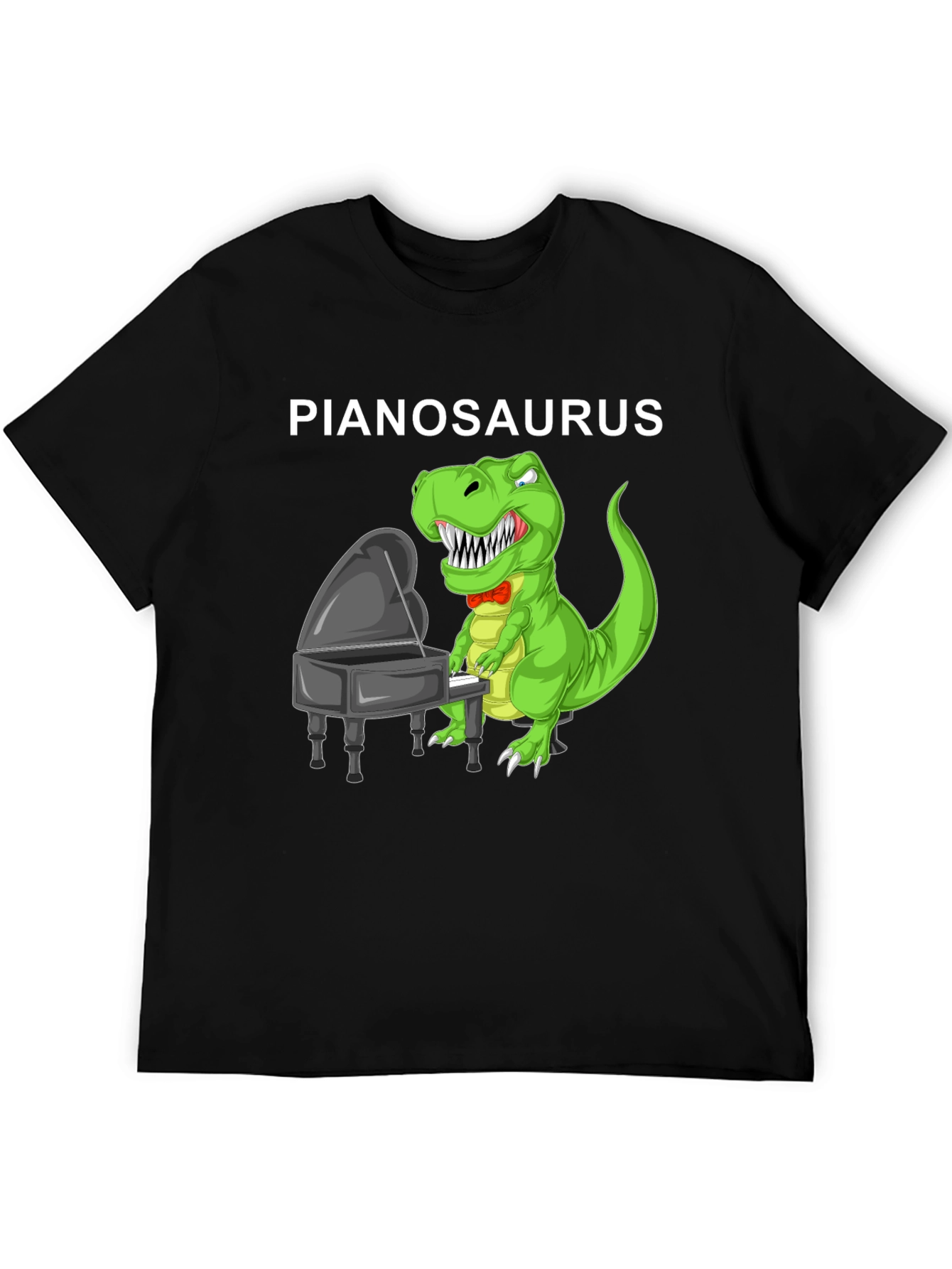 Pianosaurus T-Shirt: Dinosaur Piano Player Tee